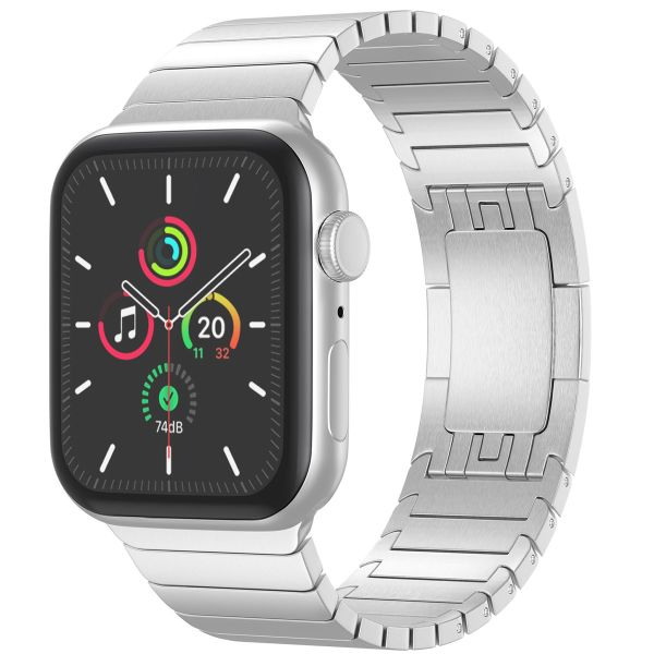 Selencia Bracelet à maillons en acier inoxydable Apple Watch Series 1-9 / SE - 38/40/41 mm / Series 10 - 42 mm - Argent