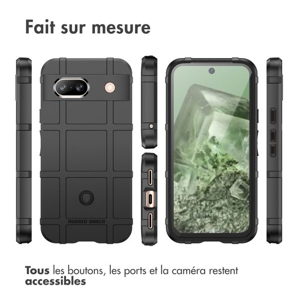 iMoshion Coque Arrière Rugged Shield Google Pixel 8a - Noir