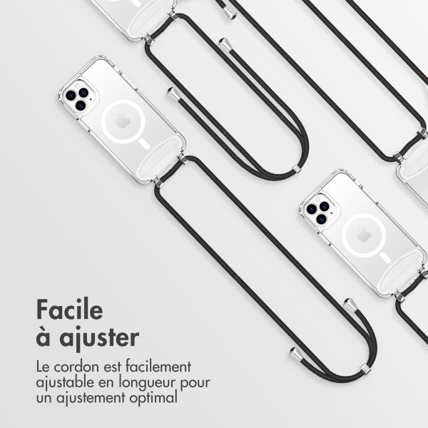 iMoshion Coque MagSafe avec cordon amovible iPhone 12 (Pro) - Transparent