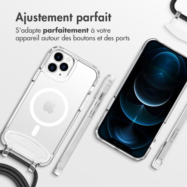 iMoshion Coque MagSafe avec cordon amovible iPhone 12 (Pro) - Transparent