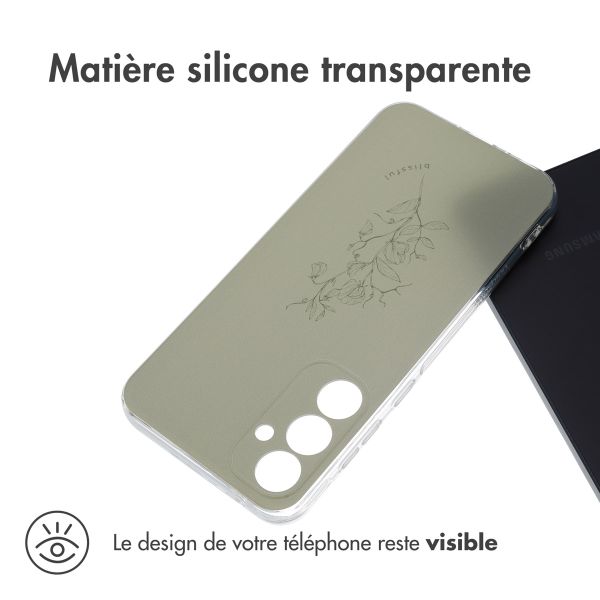 iMoshion Coque Design Samsung Galaxy A35 - Floral Green