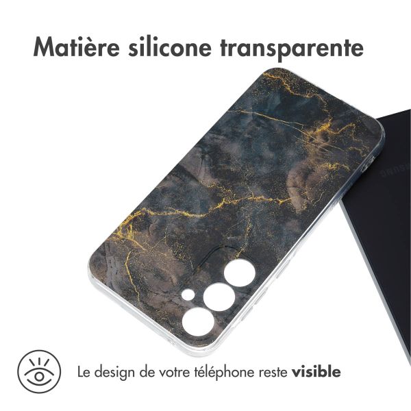 iMoshion Coque Design Samsung Galaxy A35 - Black Marble
