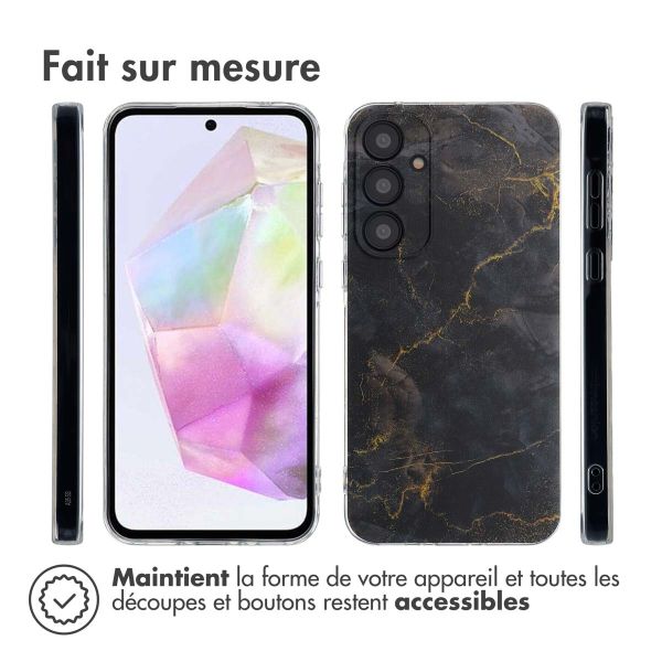 imoshion Coque Design Samsung Galaxy A35 - Black Marble