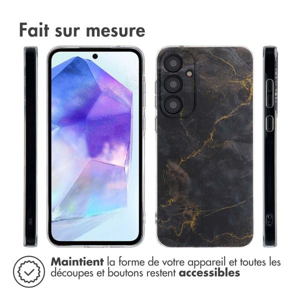 imoshion Coque Design Samsung Galaxy A55 - Black Marble