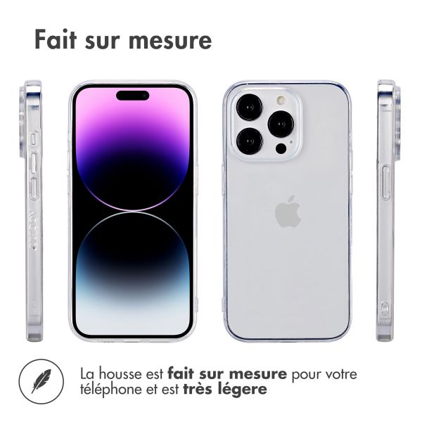 Accezz Coque Clear 100% recyclée iPhone 14 Pro - Transparent