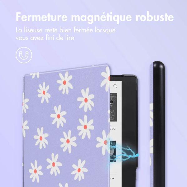 imoshion Design Slim Hard Case Sleepcover Kobo Elipsa 2E - Flowers Distance