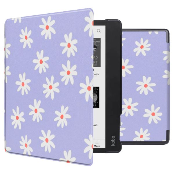 imoshion Design Slim Hard Case Sleepcover Kobo Elipsa 2E - Flowers Distance