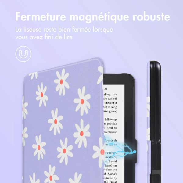 imoshion Design Slim Hard Sleepcover Kobo Clara 2E / Tolino Shine 4 - Flowers Distance