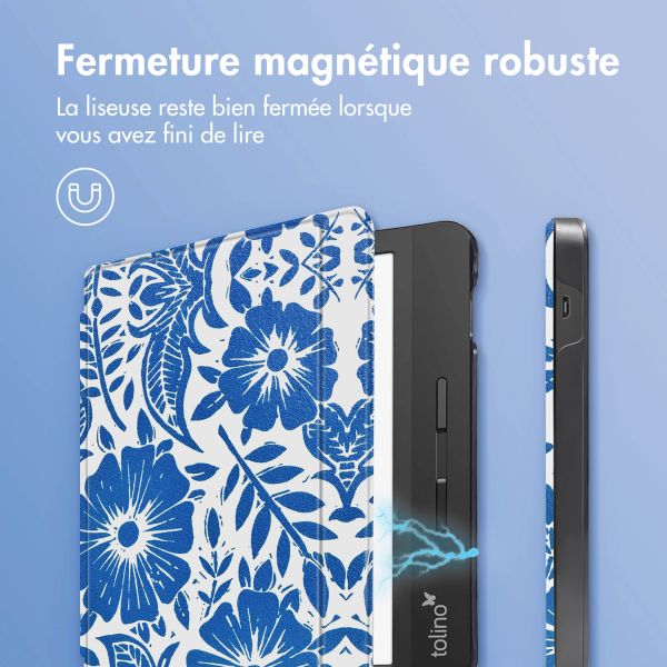 iMoshion Design Slim Hard Sleepcover avec support Tolino Vision 5 - Flower Tile