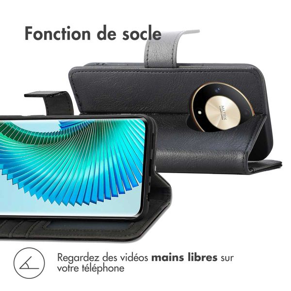 imoshion Étui de téléphone portefeuille Luxe pour Honor Magic 6 Lite - Noir