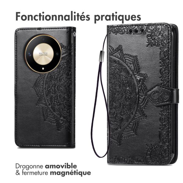 iMoshion Etui de téléphone portefeuille Mandala Honor Magic 6 Lite - Noir