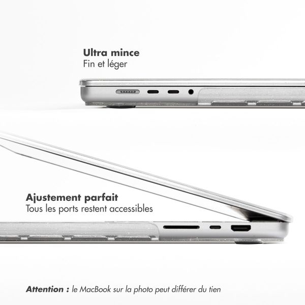 Selencia Coque Paillettes MacBook Air 13 pouces (2018-2020) - A1932 / A2179 / A2337 - Transparent