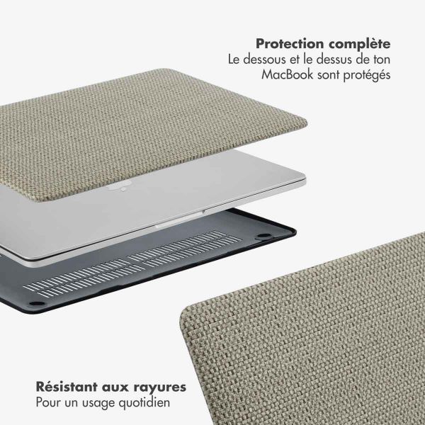 Selencia Coque tissée MacBook Air 13 pouces (2018-2020) - A1932 / A2179 / A2337 - Taupe