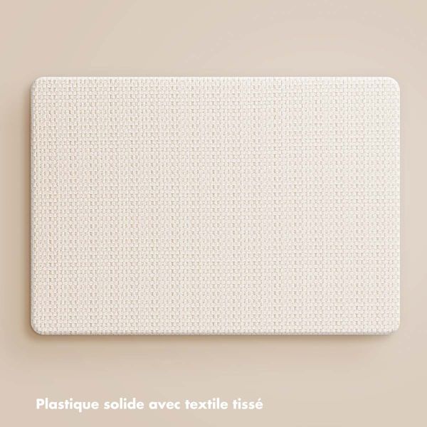 Selencia Coque tissée MacBook Air 13 pouces (2018-2020) - A1932 / A2179 / A2337 - Beige