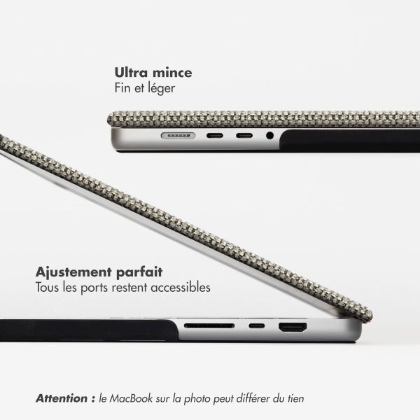 Selencia Coque tissée MacBook Pro 13 pouces (2020 / 2022) - A2289 / A2251 - Taupe