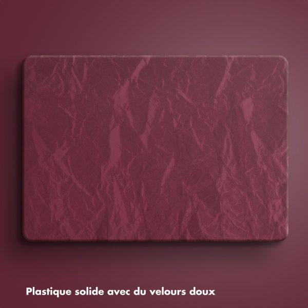 Selencia Coque en velours MacBook Pro 13 pouces (2020 / 2022) - A2289 / A2251 - Rouge foncé