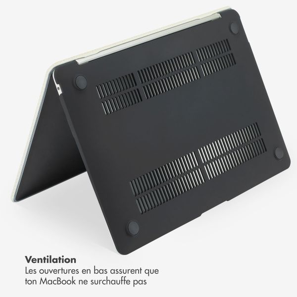 Selencia Coque tissée MacBook Air 13 pouces (2022) / Air 13 pouces (2024) M3 chip - A2681 / A3113 - Beige