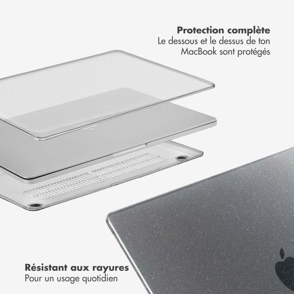 Selencia Coque Paillettes MacBook Pro 14 pouces (2021) / Pro 14 pouces (2023) M3 chip - A2442 / A2779 / A2918 - Transparent