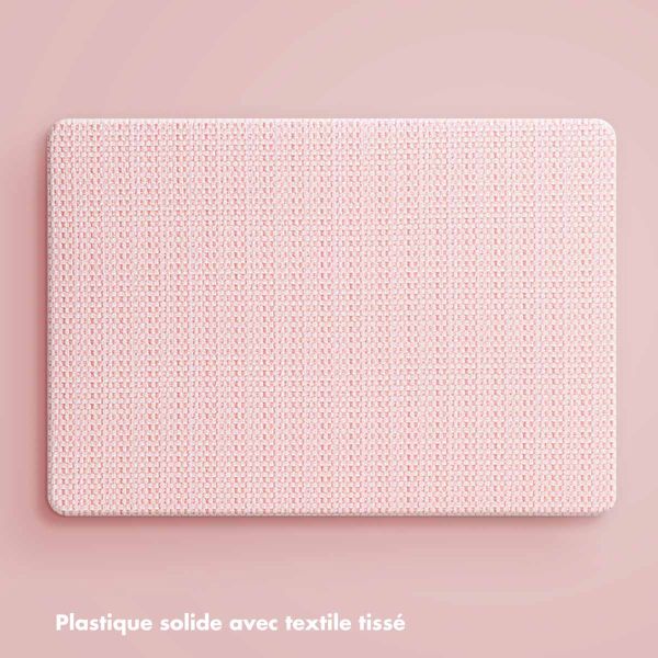 Selencia Coque tissée MacBook Pro 14 pouces (2021) / Pro 14 pouces (2023) M3 chip - A2442 / A2779 / A2918 - Rose