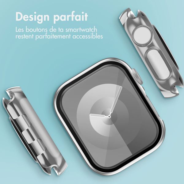 imoshion Coque rigide brillante à couverture complète pour Apple Watch Series 1 / 2 / 3 - 38 mm - Argent