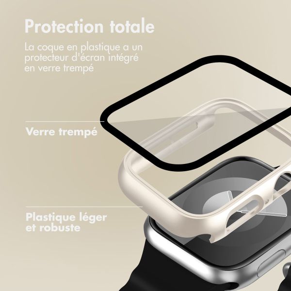 imoshion Coque rigide à couverture complète pour Apple Watch Series 4 / 5 / 6 / SE - 40 mm - Starlight