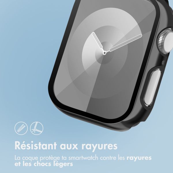 imoshion Coque rigide brillante à couverture complète pour Apple Watch Series 4 / 5 / 6 / SE - 40 mm - Noir