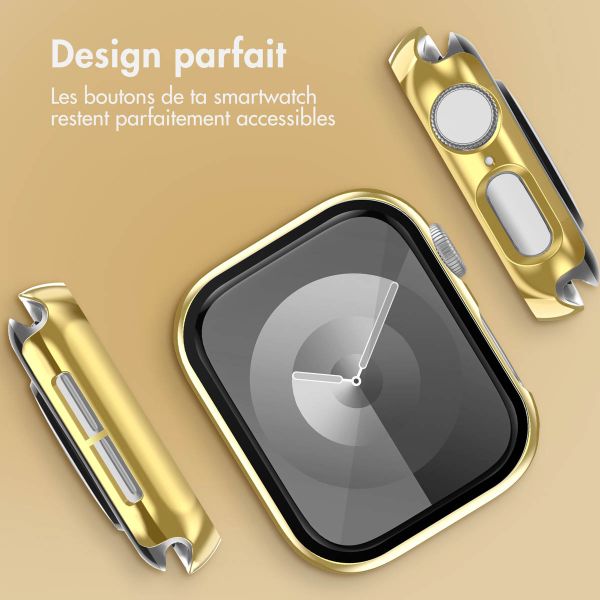 imoshion Coque rigide brillante à couverture complète pour Apple Watch Series 4 / 5 / 6 / SE - 40 mm - Or