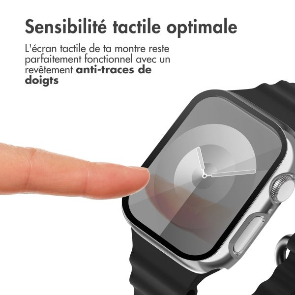 imoshion Coque rigide brillante à couverture complète pour Apple Watch Series 4 / 5 / 6 / SE - 40 mm - Argent