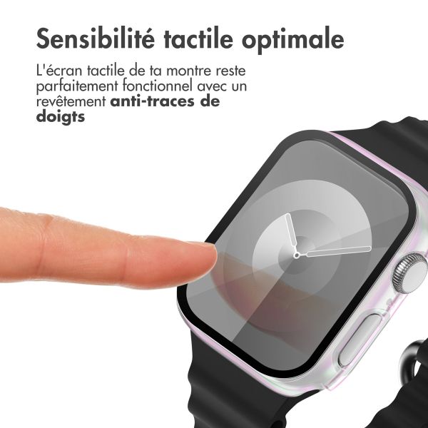 imoshion Coque rigide brillante à couverture complète pour Apple Watch Series 4 / 5 / 6 / SE - 40 mm - Transparent