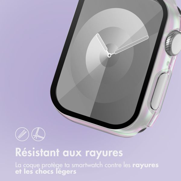 imoshion Coque rigide brillante à couverture complète pour Apple Watch Series 4 / 5 / 6 / SE - 40 mm - Transparent