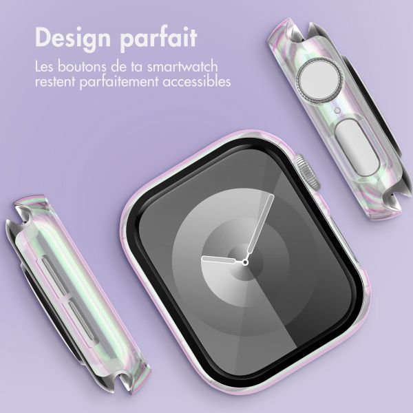 imoshion Coque rigide brillante à couverture complète pour Apple Watch Series 4 / 5 / 6 / SE - 40 mm - Transparent