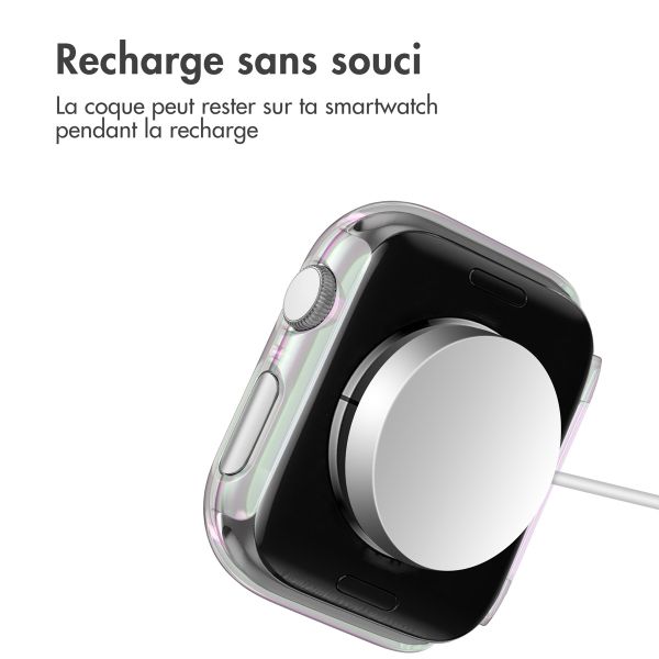 imoshion Coque rigide brillante à couverture complète pour Apple Watch Series 4 / 5 / 6 / SE - 40 mm - Transparent