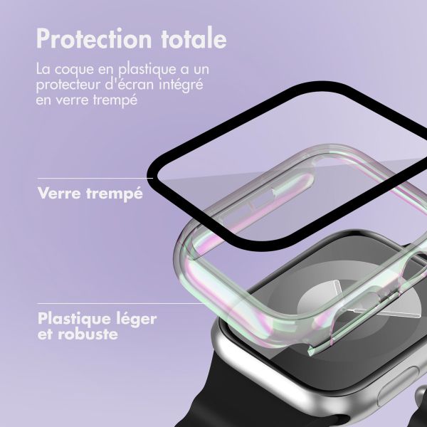 imoshion Coque rigide brillante à couverture complète pour Apple Watch Series 4 / 5 / 6 / SE - 40 mm - Transparent