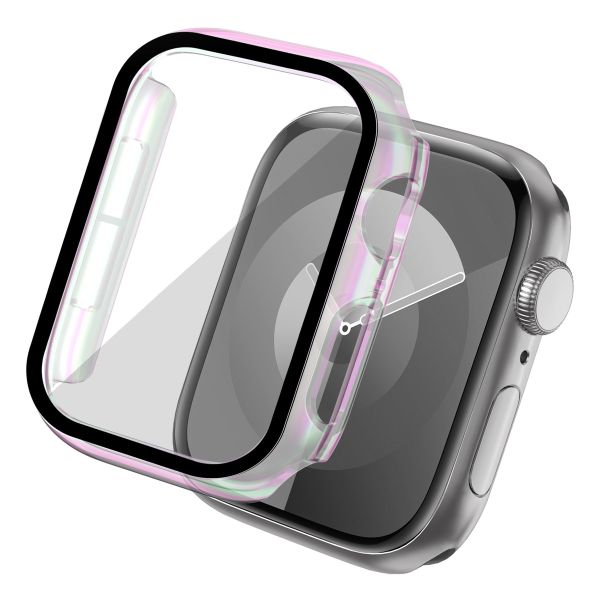 imoshion Coque rigide brillante à couverture complète pour Apple Watch Series 4 / 5 / 6 / SE - 40 mm - Transparent