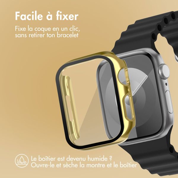 imoshion Coque rigide brillante à couverture complète pour Apple Watch Series 7 / 8 / 9 - 41 mm - Or