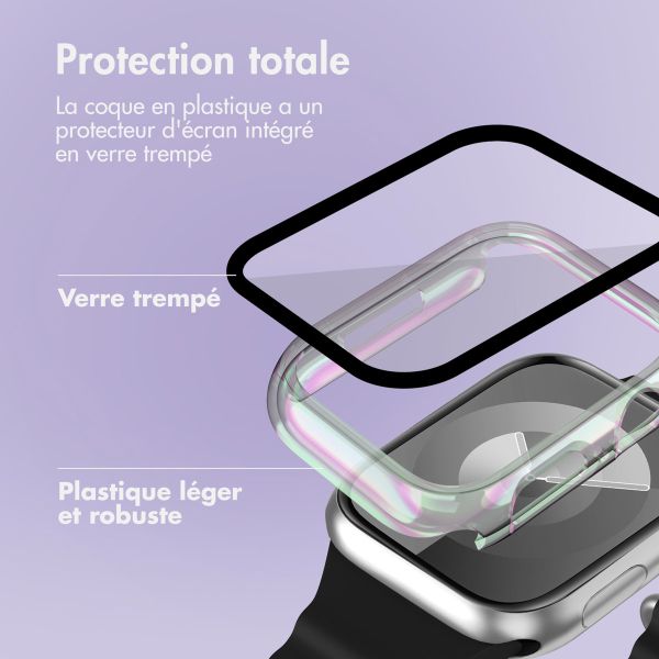 imoshion Coque rigide brillante à couverture complète pour Apple Watch Series 7 / 8 / 9 - 41 mm - Transparent