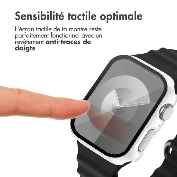 imoshion Coque rigide à couverture complète pour Apple Watch Series 7 / 8 / 9 - 41 mm - Blanc