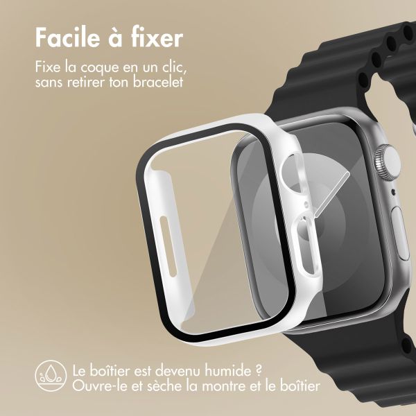 imoshion Coque rigide à couverture complète pour Apple Watch Series 7 / 8 / 9 - 41 mm - Blanc