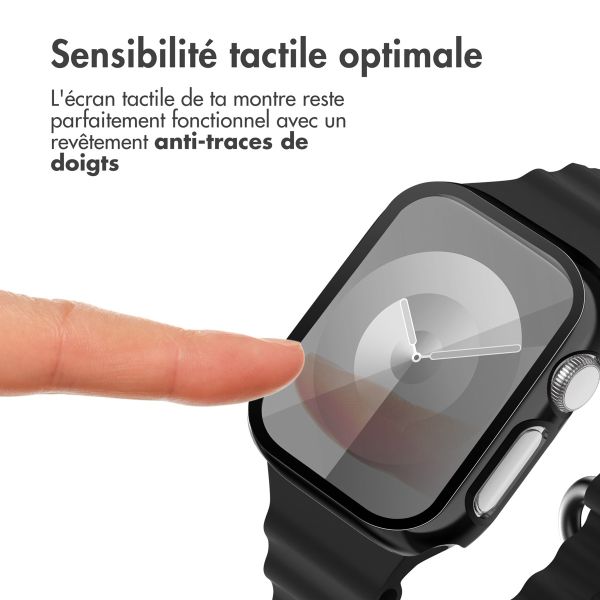 imoshion Coque rigide brillante à couverture complète pour Apple Watch Series 1 / 2 / 3 - 42 mm - Noir