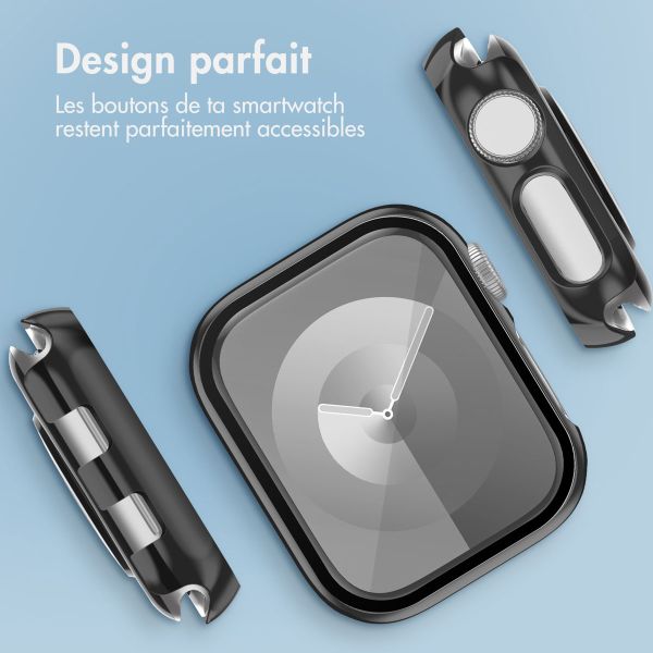 imoshion Coque rigide brillante à couverture complète pour Apple Watch Series 1 / 2 / 3 - 42 mm - Noir