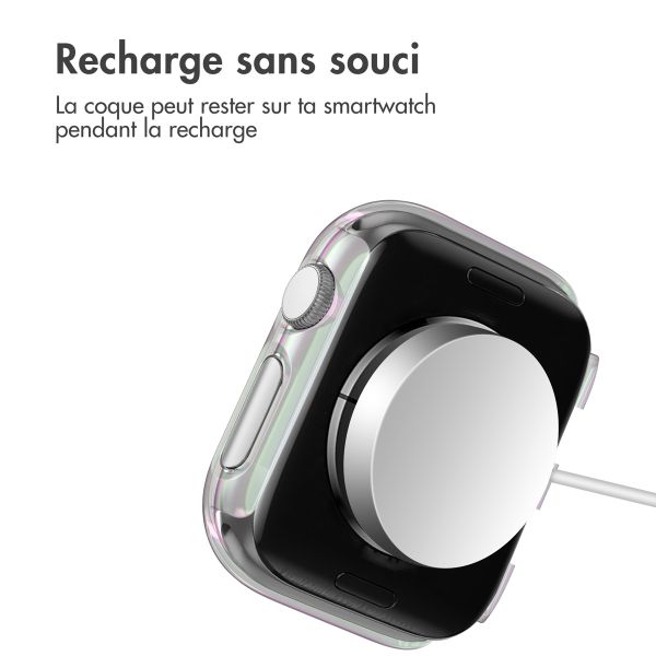 imoshion Coque rigide brillante à couverture complète pour Apple Watch Series 1 / 2 / 3 - 42 mm - Transparent