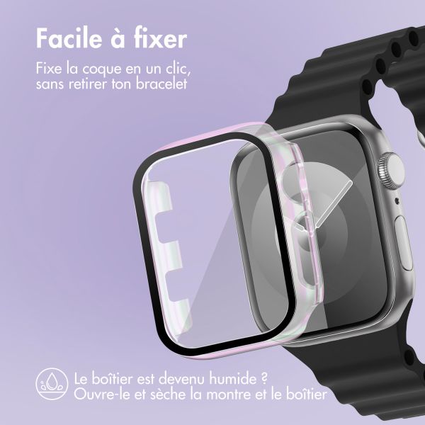 imoshion Coque rigide brillante à couverture complète pour Apple Watch Series 1 / 2 / 3 - 42 mm - Transparent