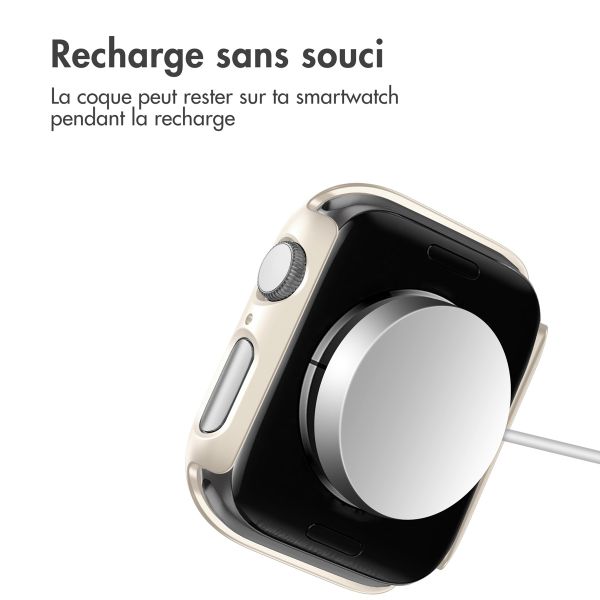 imoshion Coque rigide à couverture complète pour Apple Watch Series 4 / 5 / 6 / SE - 44 mm - Starlight