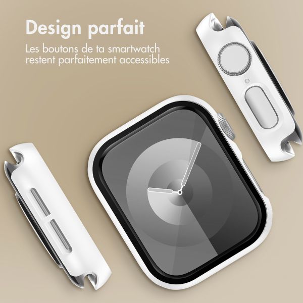 imoshion Coque rigide à couverture complète pour Apple Watch Series 4 / 5 / 6 / SE - 44 mm - Blanc