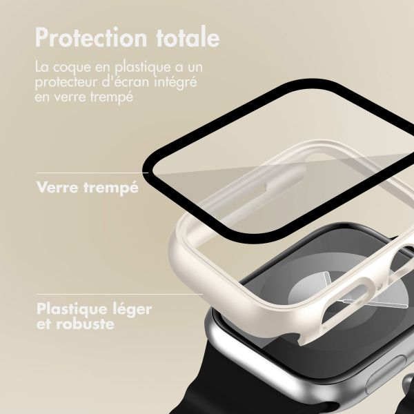 imoshion Coque rigide à couverture complète pour Apple Watch Series 7 / 8 / 9 - 45 mm - Starlight