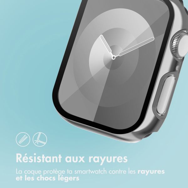 imoshion Coque rigide brillante à couverture complète pour Apple Watch Series 7 / 8 / 9 - 45 mm - Argent