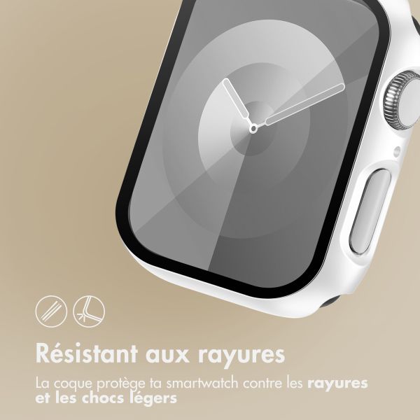 imoshion Coque rigide à couverture complète pour Apple Watch Series 7 / 8 / 9 - 45 mm - Blanc