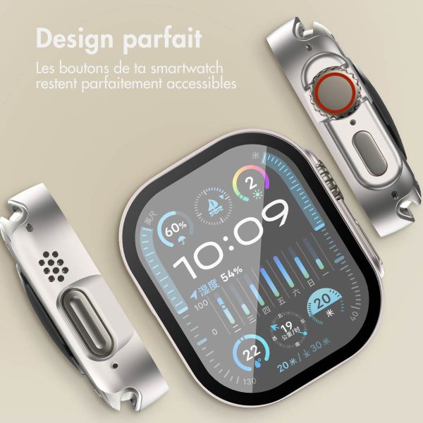 imoshion Coque rigide à couverture complète pour Apple Watch Ultra / Ultra 2 - 49 mm - Starlight