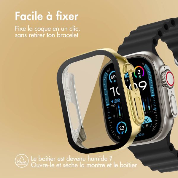 imoshion Coque rigide brillante à couverture complète pour Apple Watch Ultra / Ultra 2 - 49 mm - Or