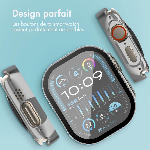 imoshion Coque rigide brillante à couverture complète pour Apple Watch Ultra / Ultra 2 - 49 mm - Argent